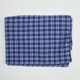 Blue + White Plaid Lightweight Woven Fabric - 44" x 114"