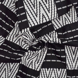 Black + White Geometric Zambian Chitenge Fabric - 44" x 68"