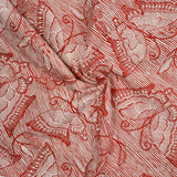 Red + White Butterfly Print Woven Fabric - 44" x 88"