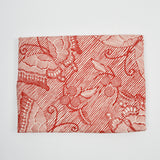 Red + White Butterfly Print Woven Fabric - 44" x 88"