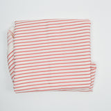 Red + White Stripe Lightweight Polyester Woven Fabric - 60" x 78"