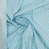 Blue + White Dot Print Vintage Feed Sack Fabric - 37" x 37"