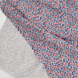 Blue, Purple + Pink Floral Print Vintage Feed Sack Fabric - 30" x 36"