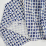 Blue Dot Grid Print Vintage Feed Sack Fabric - 30" x 36" (Some Stains)