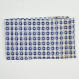 Blue Dot Grid Print Vintage Feed Sack Fabric - 30" x 36" (Some Stains)