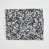Black, Gray + Blue Overlapping Dot Print Vintage Feed Sack Fabric - 34" x 40" (Some Stains)