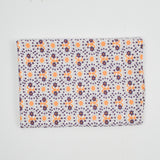Purple + Yellow Geometric Floral Print Vintage Feed Sack Fabric - 28" x 36"