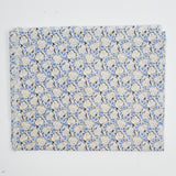 Blue, Off-White + Black Geometric Print Vintage Feed Sack Fabric - 26" x 33"