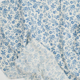 Blue Floral Print Vintage Feed Sack Fabric - 36" x 38"