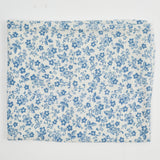 Blue Floral Print Vintage Feed Sack Fabric - 36" x 38"