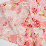 Pink Chrysanthemum Print Vintage Feed Sack Fabric - 29" x 30"