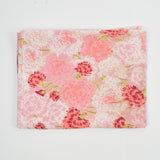Pink Chrysanthemum Print Vintage Feed Sack Fabric - 29" x 30"