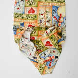 Green, Beige + Blue Winter Wonders Print Quilting Weight Woven Fabric - 21" x 108"