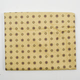 Beige, Brown + Purple Geometric Woven Fabric with Large Print Floral Border - 42" x 74"