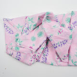 Pink, Purple + Green Floral Print Lightweight Woven Fabric - 45" x 184"