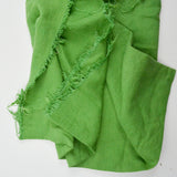 Green Heavy Linen-Like Woven Fabric - 58" x 72"