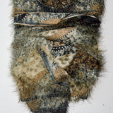Brown + Black Paisley Eyelash Textured Sparkly  Fabric - 45" x 98"