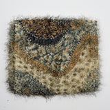 Brown + Black Paisley Eyelash Textured Sparkly  Fabric - 45" x 98"