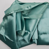 Light Green Polyester Satin Woven Fabric - 74" x 86"