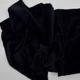 Black Velour Knit Fabric - 64" x 68"