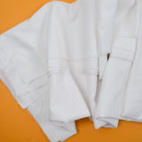 White Synthetic Blend Canvas Woven Fabric - 66" x 104"