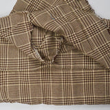 Brown + Beige Houndstooth Thick Woven Fabric - 51" x 132"
