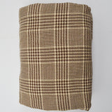 Brown + Beige Houndstooth Thick Woven Fabric - 51" x 132"