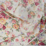 Cream, Purple, Pink + Yellow Floral Print Woven Drapery Fabric - 60" x 168" + Extra