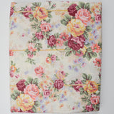 Cream, Purple, Pink + Yellow Floral Print Woven Drapery Fabric - 60" x 168" + Extra