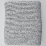 Gray + White Marled Chunky Knit Fabric - 52" x 60"