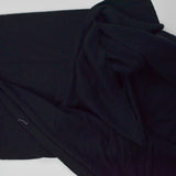Black Cotton Blend Rib Knit Fabric - 72" x 110" - Tube