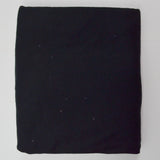Black Cotton Blend Rib Knit Fabric - 72" x 110" - Tube