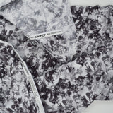 Black, White + Gray Abstract Leaf Shadow Print Quilting Weight Woven Fabric - 40" x 220"