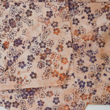Brown, Purple + Orange Batik Quilting Weight Woven Fabric - 44" x 72"