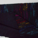 Black + Rainbow Thick Woolly Woven Fabric - 60" x 110"