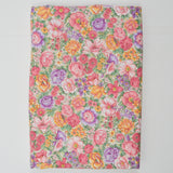 White, Pink, Orange + Purple Floral Print Quilting Weight Woven Fabric - 38" x 88"