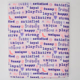 Pink + Purple Positive Affirmations Print Brushed Flannel Woven Fabric - 42" x 108"