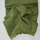 Green + Beige Chenille Polyester, Cotton + Viscose Woven Upholstery Fabric - 56" x 102"