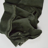 Dark Gray-Green Velvety Corduroy Woven Fabric - 40" x 106"