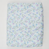 White, Light Pink, Light Purple + Green Tulip Print Double Knit Fabric - 64" x 180"