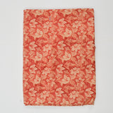 Red + Beige Floral Print Quilting Weight Woven Fabric - 32" x 98"