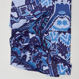 Blue Geometric Batik de Woodin Woven Fabric - 48" x 144"
