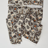 Black, Brown + Beige Halloween Tarot Card Print Quilting Weight Woven Fabric - 44" x 100"