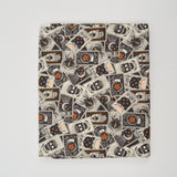 Black, Brown + Beige Halloween Tarot Card Print Quilting Weight Woven Fabric - 44" x 100"