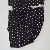 Black + White Polka Dot Print Quilting Weight Woven Fabric - 44" x 74"