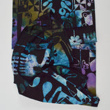 Black, Blue, Purple + Green Batik Quilting Weight Woven Fabric - 33" x 90"