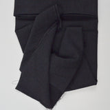 Black Chevron Wool Blend Woven Suiting Fabric - 60" x 80"