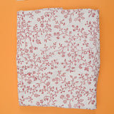White + Red Floral Print Woven Duvet Cover - 60" x 82"