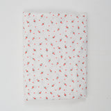 White + Pink Floral Calico Print Woven Fabric - 46" x 108"