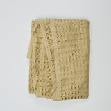 Beige Rectangular Open Lace Fabric - 22" x 180"